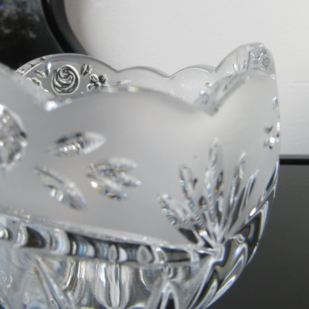 Crystal Candy Dish Rose Pattern - Picture 10 of 13